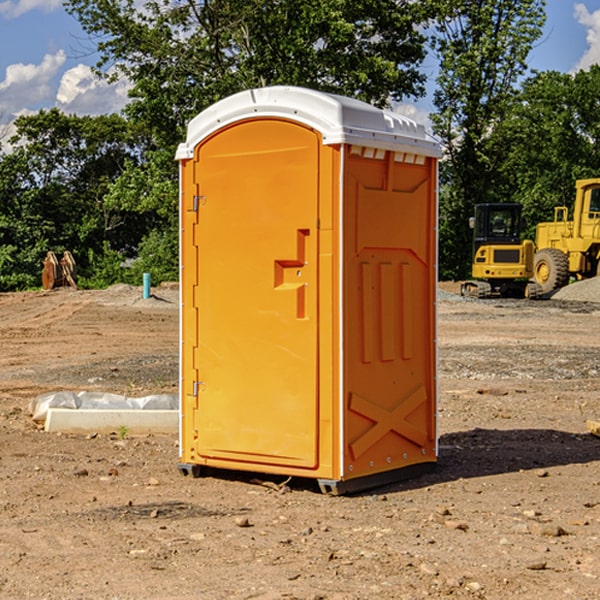 can i customize the exterior of the porta potties with my event logo or branding in Huntertown